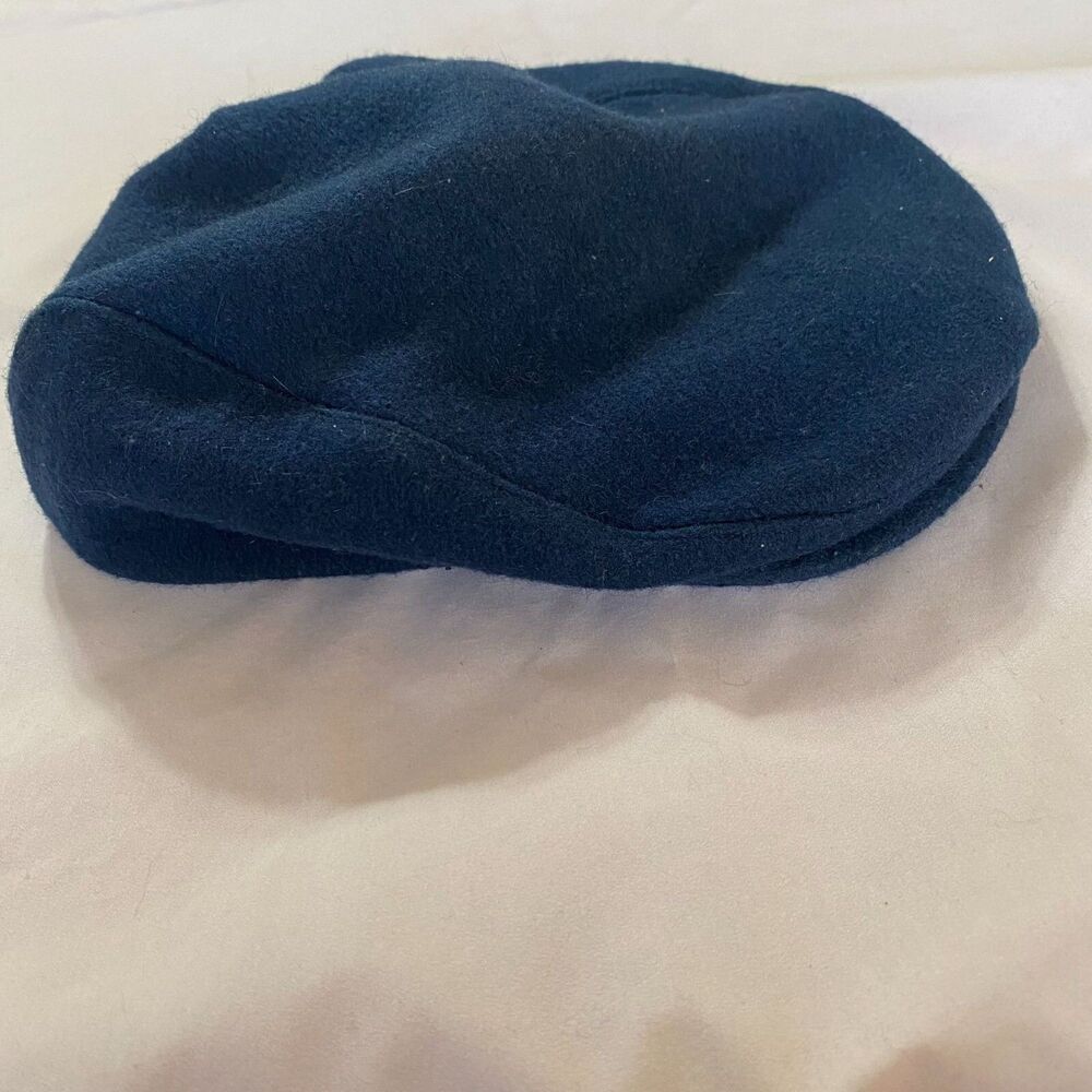 #7378 Navy Blue Fersten Elite Collection Flat Cap 100% Cotton